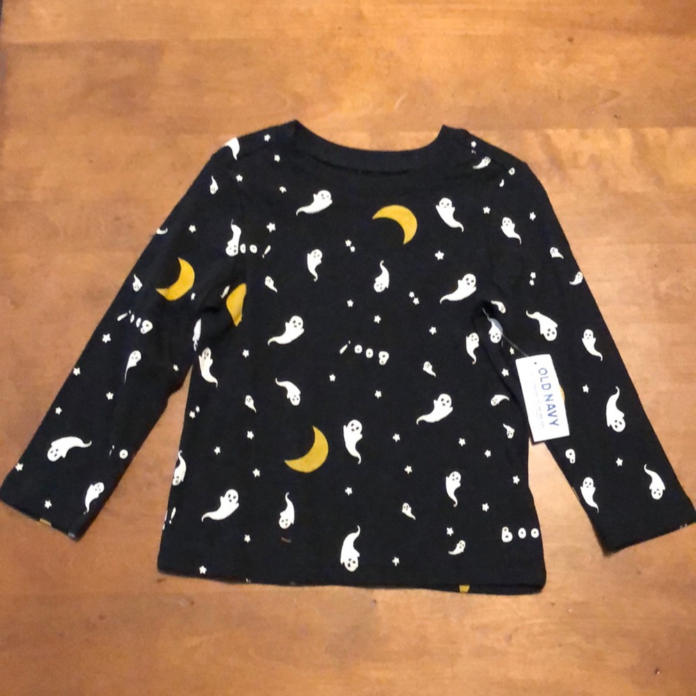 Old Navy unisex flying ghost, stars, moon, Boo long sleeve shirt